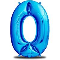 Los mejores  - envami Globos de Cumpleãnos 0 Azul I 101 CM Globo 0 I Globo Numero 0 I Decoracion Cumpleaños Niños I Globos Numeros…